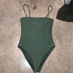 green bathing suit one piece